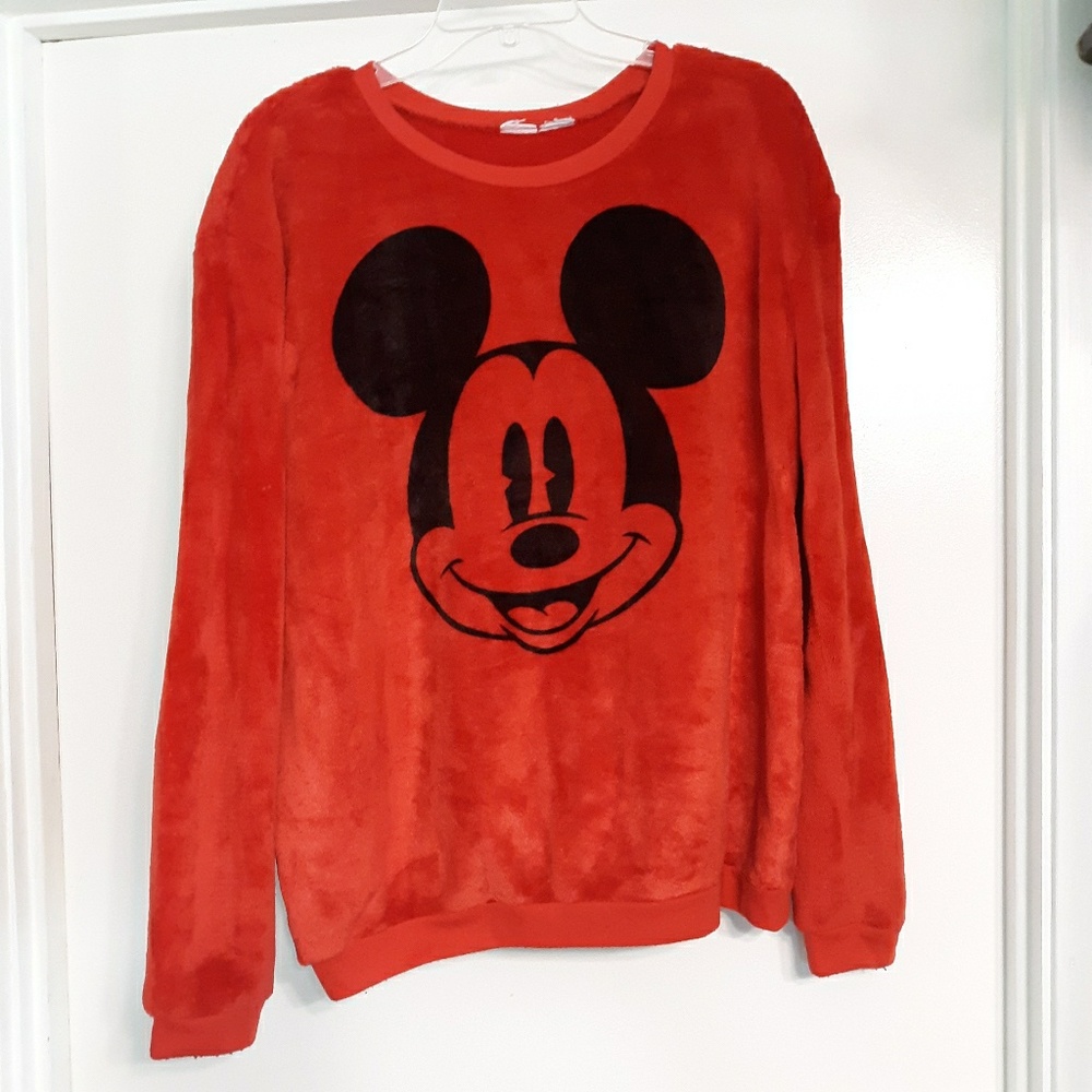 DISNEY'S MICKEY MOUSE RED FLEECE SHIRT